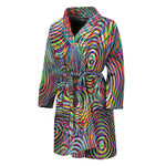 Multicolor Psychedelic Print Men's Bathrobe