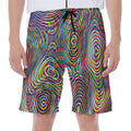 Multicolor Psychedelic Print Men's Beach Shorts