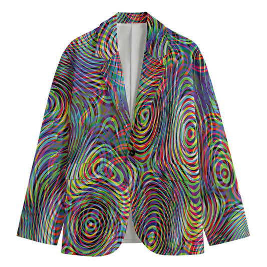 Multicolor Psychedelic Print Men's Blazer