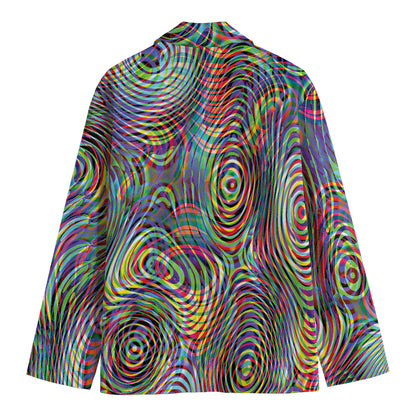 Multicolor Psychedelic Print Men's Blazer