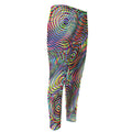 Multicolor Psychedelic Print Men's Compression Pants