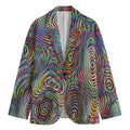 Multicolor Psychedelic Print Men's Cotton Blazer