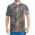 Multicolor Psychedelic Print Men's Polo Shirt