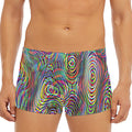 Multicolor Psychedelic Print Men's Short Boxer Briefs