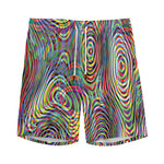 Multicolor Psychedelic Print Men's Sports Shorts