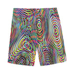 Multicolor Psychedelic Print Men's Sports Shorts