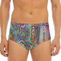 Multicolor Psychedelic Print Men's Triangle Swim Briefs