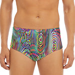 Multicolor Psychedelic Print Men's Triangle Swim Briefs