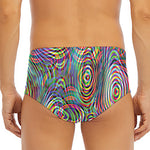 Multicolor Psychedelic Print Men's Triangle Swim Briefs