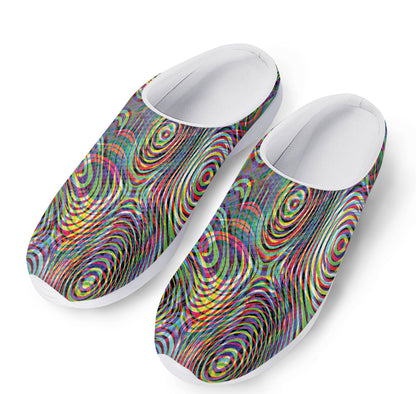 Multicolor Psychedelic Print Mesh Casual Shoes