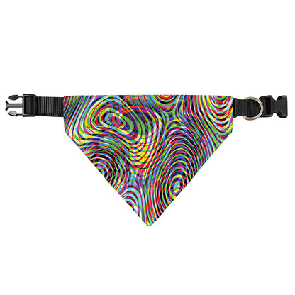 Multicolor Psychedelic Print Over The Collar Dog Bandana