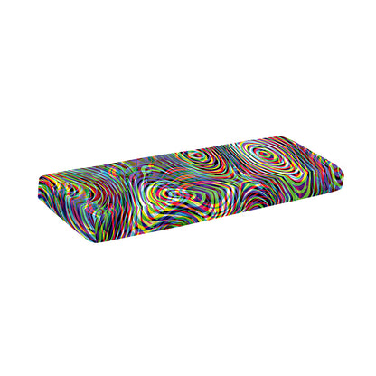Multicolor Psychedelic Print Piano Keyboard Cover