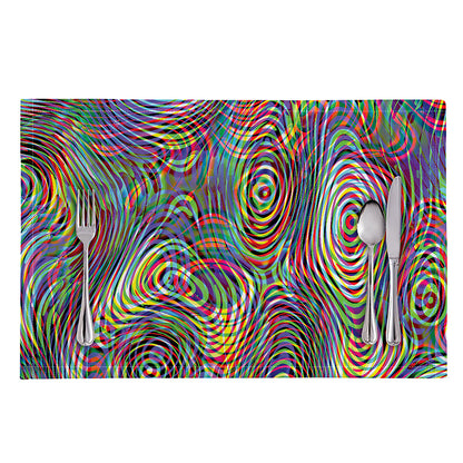 Multicolor Psychedelic Print Placemat