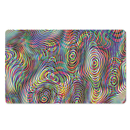 Multicolor Psychedelic Print Polyester Doormat