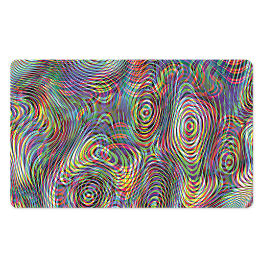 Multicolor Psychedelic Print Polyester Doormat