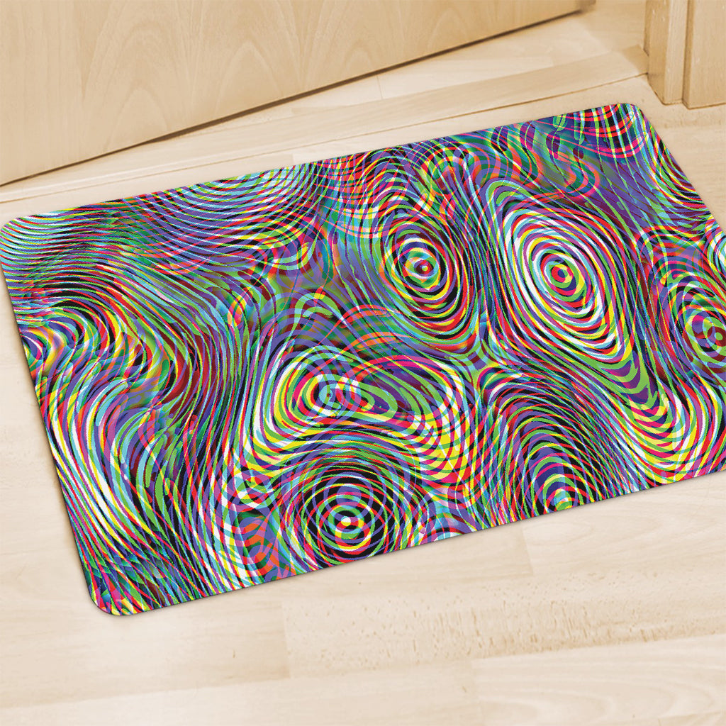 Multicolor Psychedelic Print Polyester Doormat