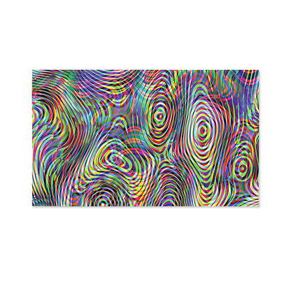 Multicolor Psychedelic Print Polyester Flag