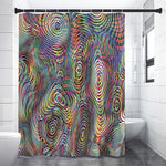 Multicolor Psychedelic Print Premium Shower Curtain
