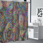 Multicolor Psychedelic Print Premium Shower Curtain