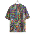 Multicolor Psychedelic Print Rayon Hawaiian Shirt