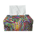 Multicolor Psychedelic Print Rectangle Tissue Box Cover