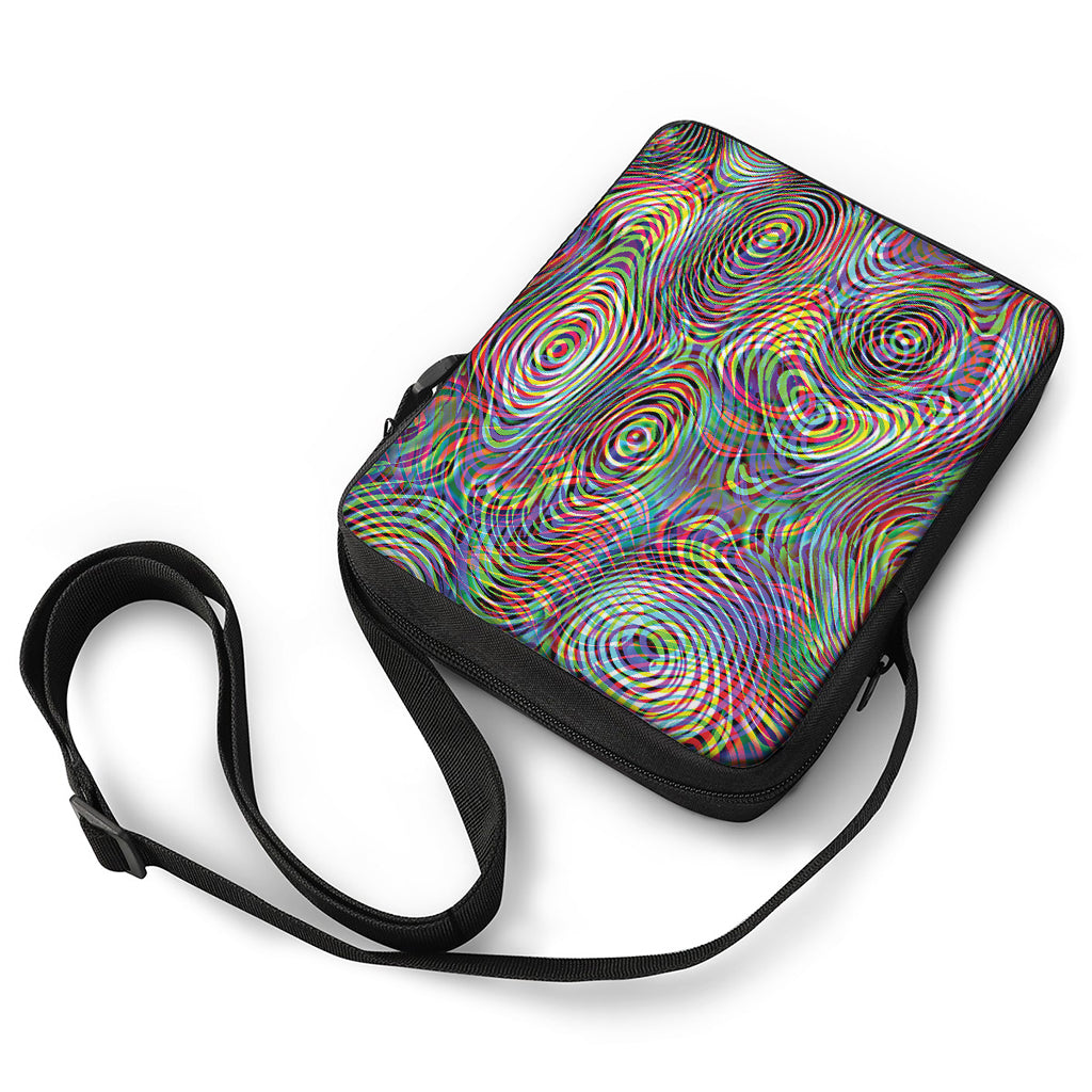 Multicolor Psychedelic Print Rectangular Crossbody Bag