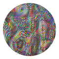 Multicolor Psychedelic Print Round Blanket