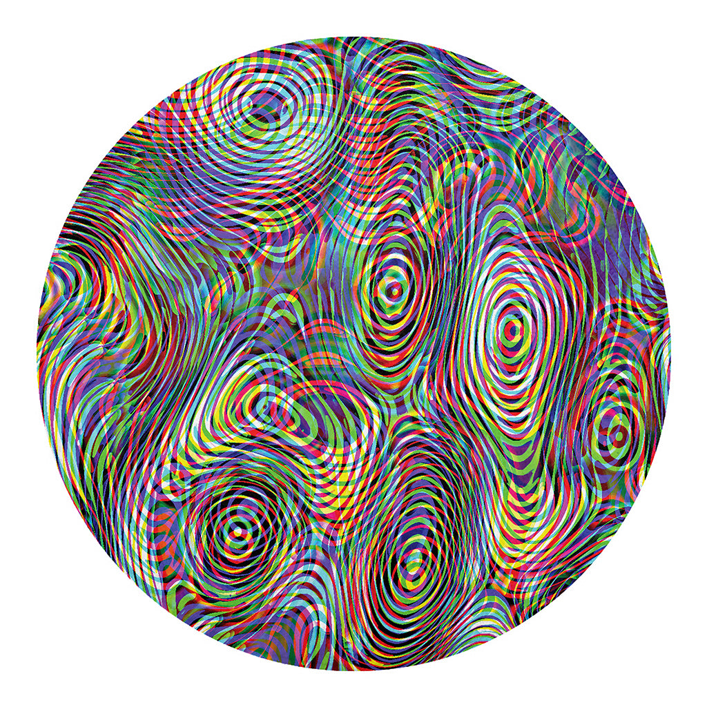 Multicolor Psychedelic Print Round Blanket