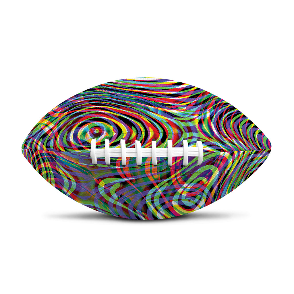 Multicolor Psychedelic Print Rugby Ball