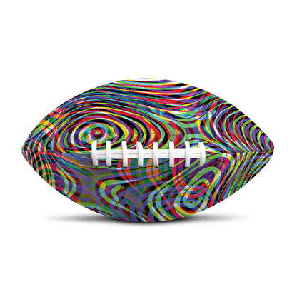 Multicolor Psychedelic Print Rugby Ball