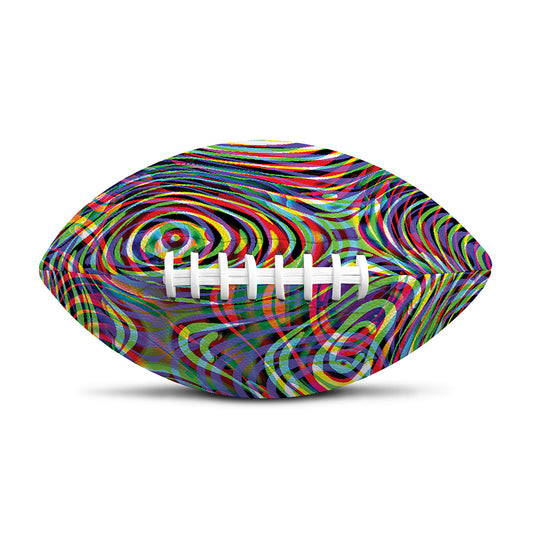 Multicolor Psychedelic Print Rugby Ball