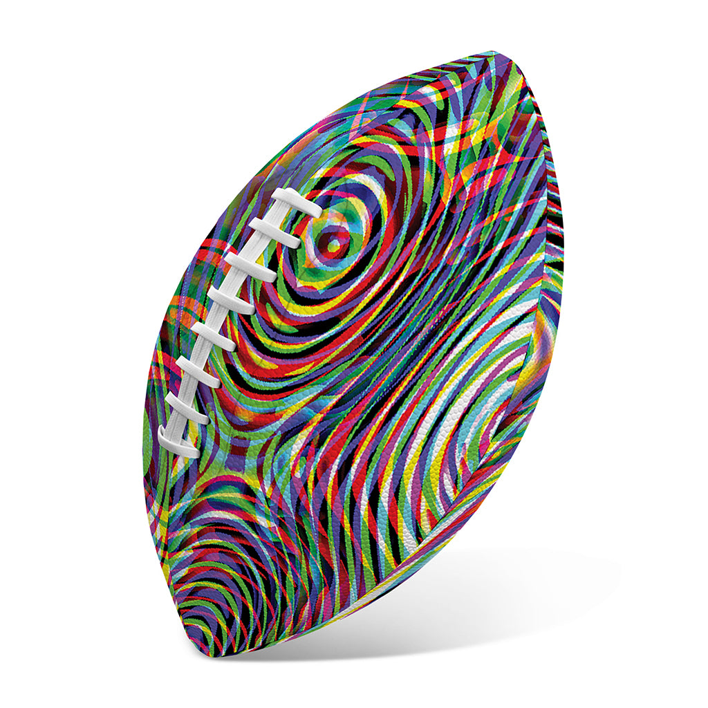 Multicolor Psychedelic Print Rugby Ball