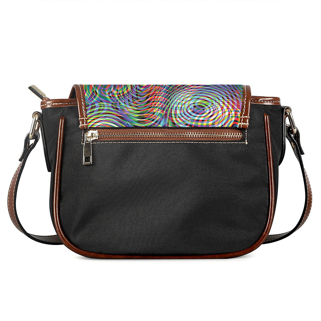 Multicolor Psychedelic Print Saddle Bag