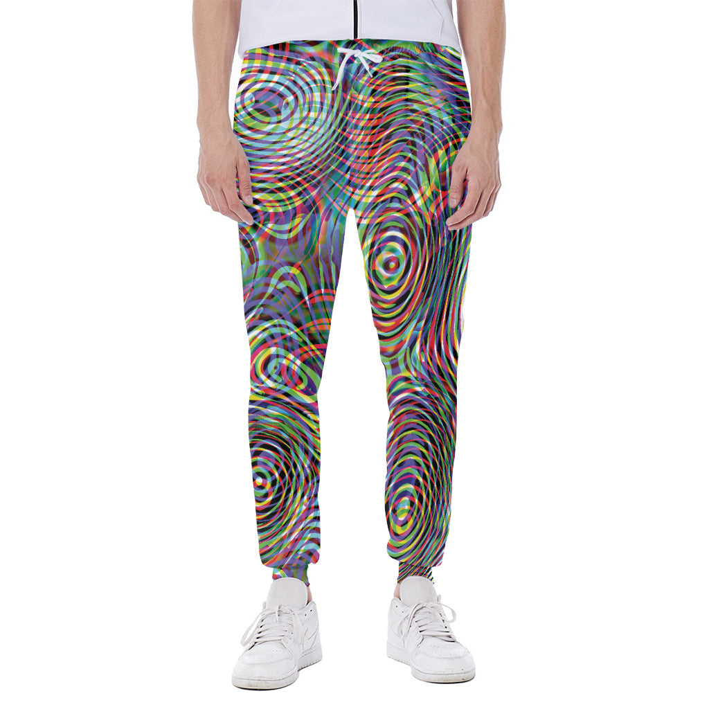Multicolor Psychedelic Print Scuba Joggers