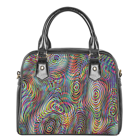 Multicolor Psychedelic Print Shoulder Handbag