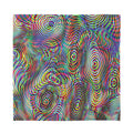 Multicolor Psychedelic Print Silk Bandana