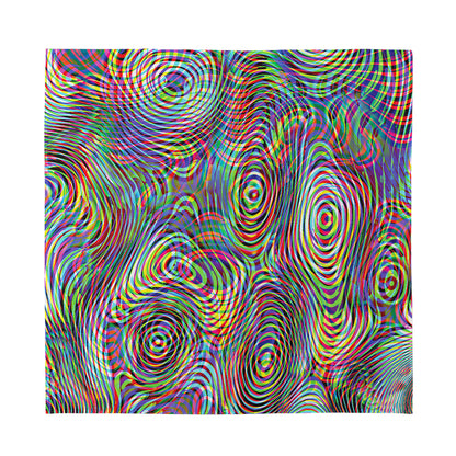 Multicolor Psychedelic Print Silk Bandana