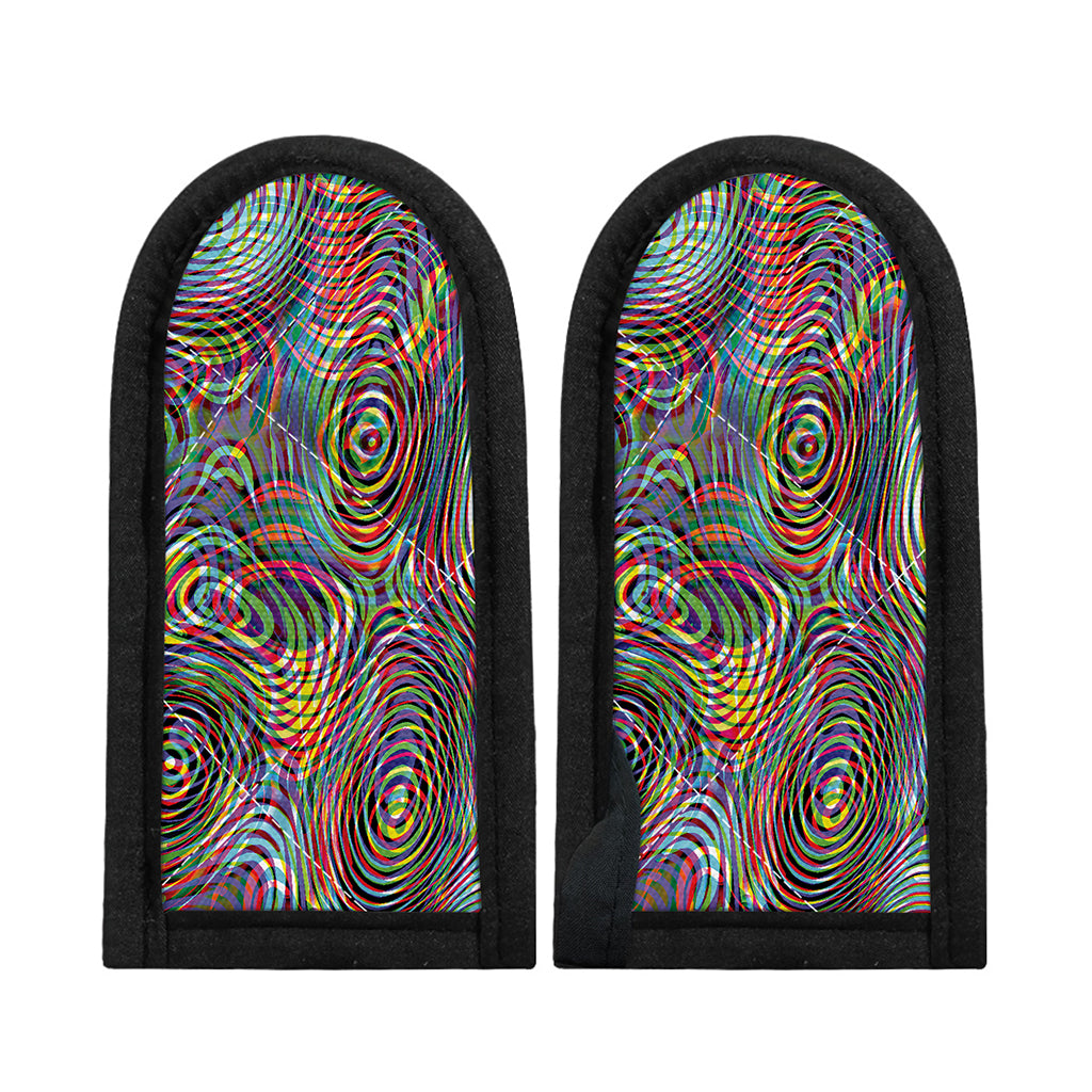 Multicolor Psychedelic Print Skillet Handle Cover