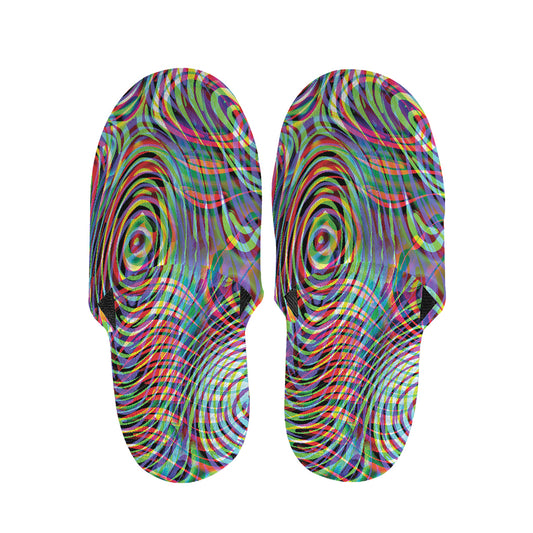 Multicolor Psychedelic Print Slippers