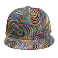 Multicolor Psychedelic Print Snapback Cap