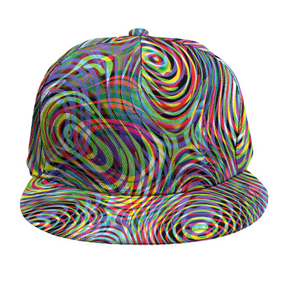 Multicolor Psychedelic Print Snapback Cap