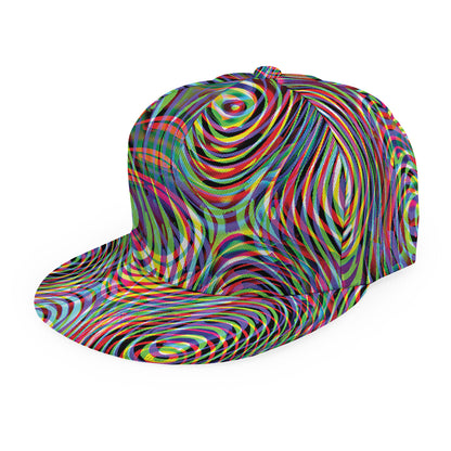 Multicolor Psychedelic Print Snapback Cap