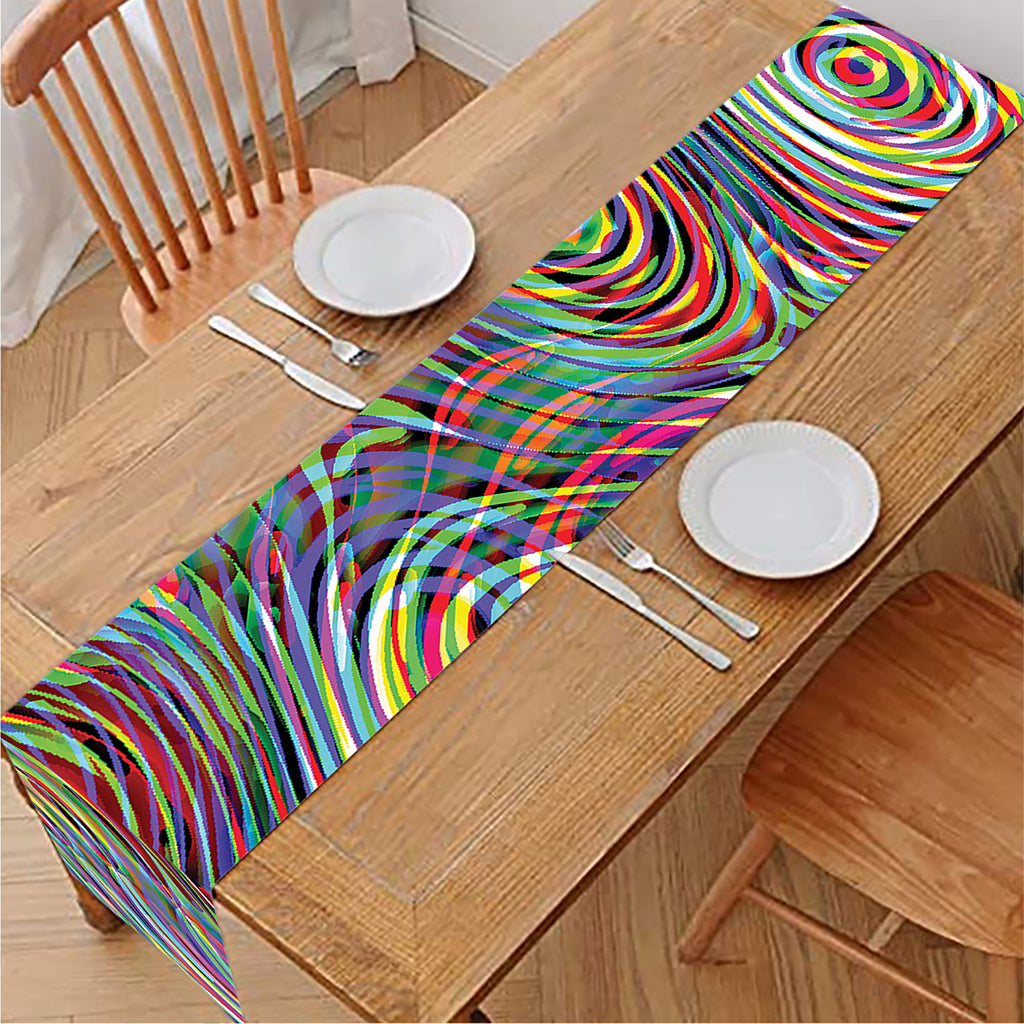 Multicolor Psychedelic Print Table Runner