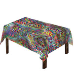 Multicolor Psychedelic Print Tablecloth