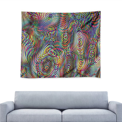 Multicolor Psychedelic Print Tapestry