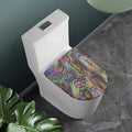Multicolor Psychedelic Print Toilet Lid Cover