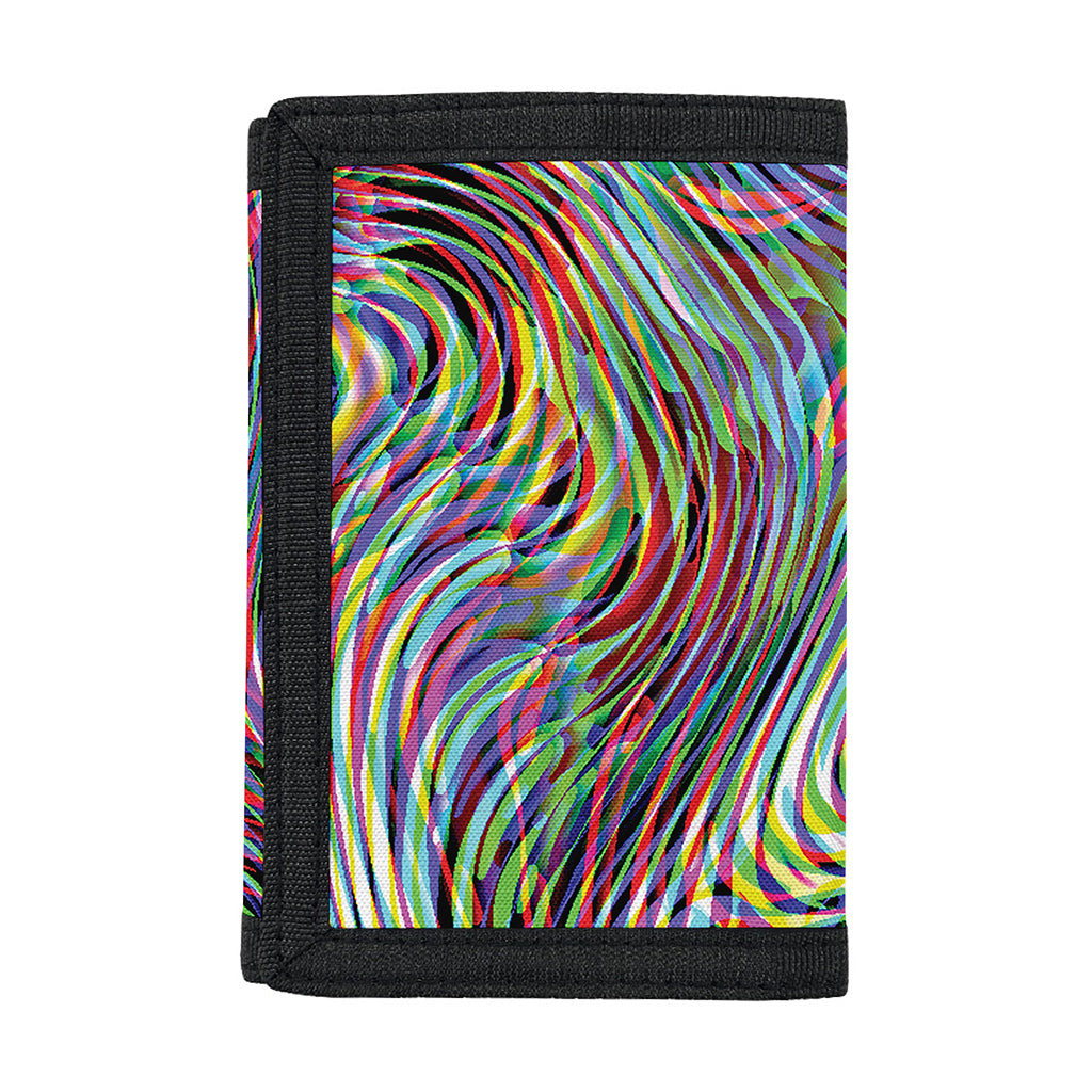 Multicolor Psychedelic Print Trifold Wallet
