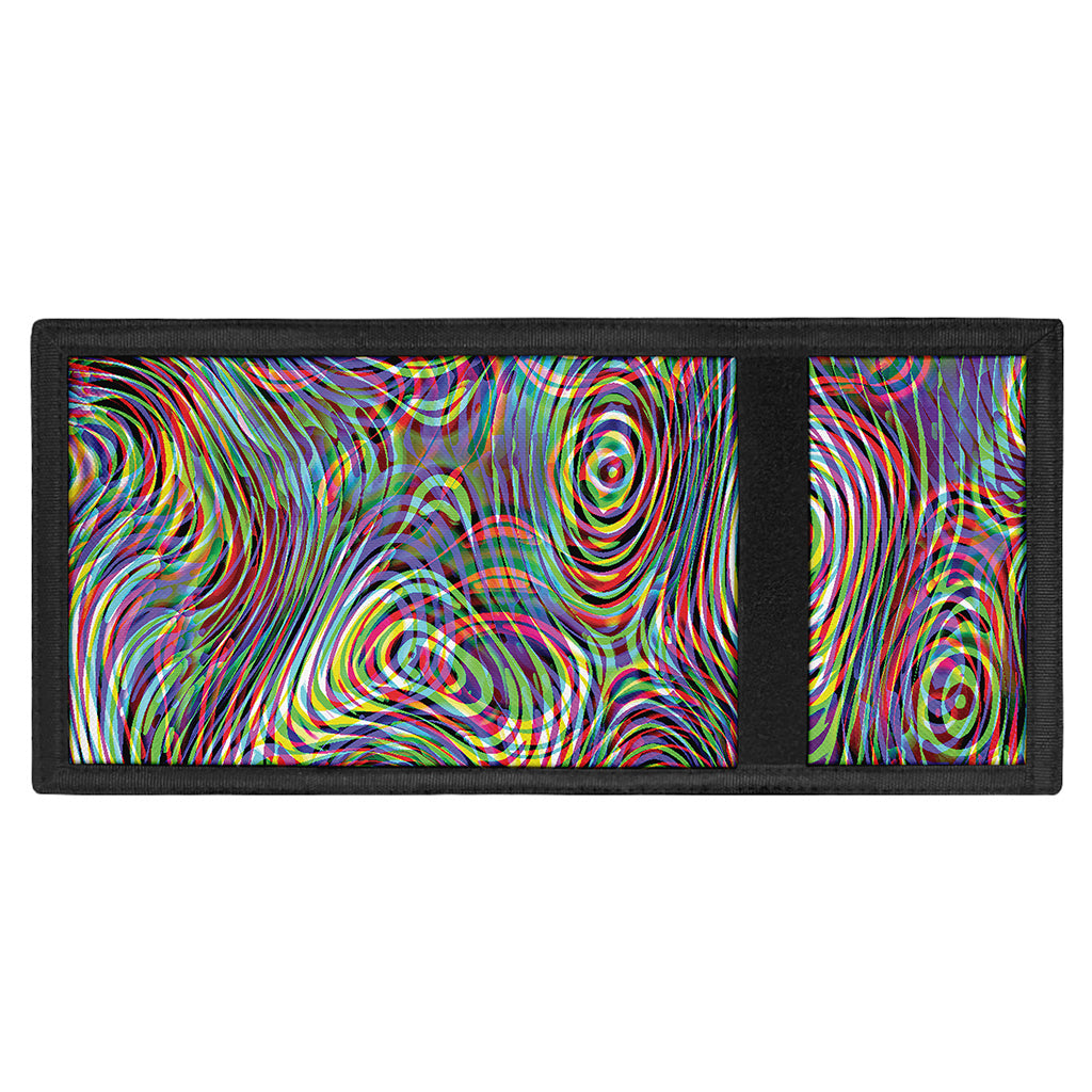 Multicolor Psychedelic Print Trifold Wallet