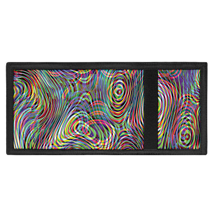 Multicolor Psychedelic Print Trifold Wallet