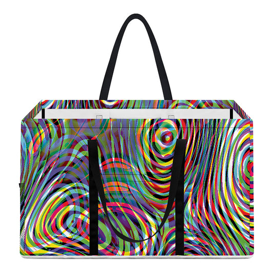 Multicolor Psychedelic Print Utility Tote Bag